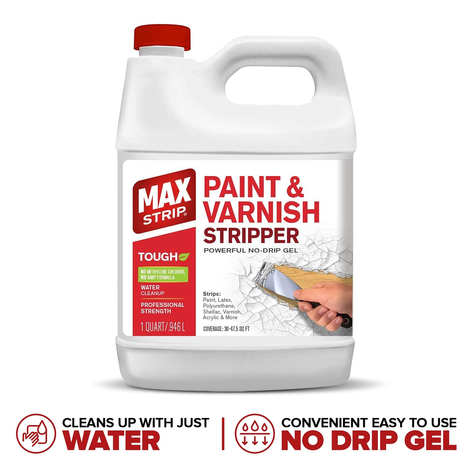 Max Strip Paint Varnish Stripper 32Oz – Paint Stripper For Multiple Layers Of