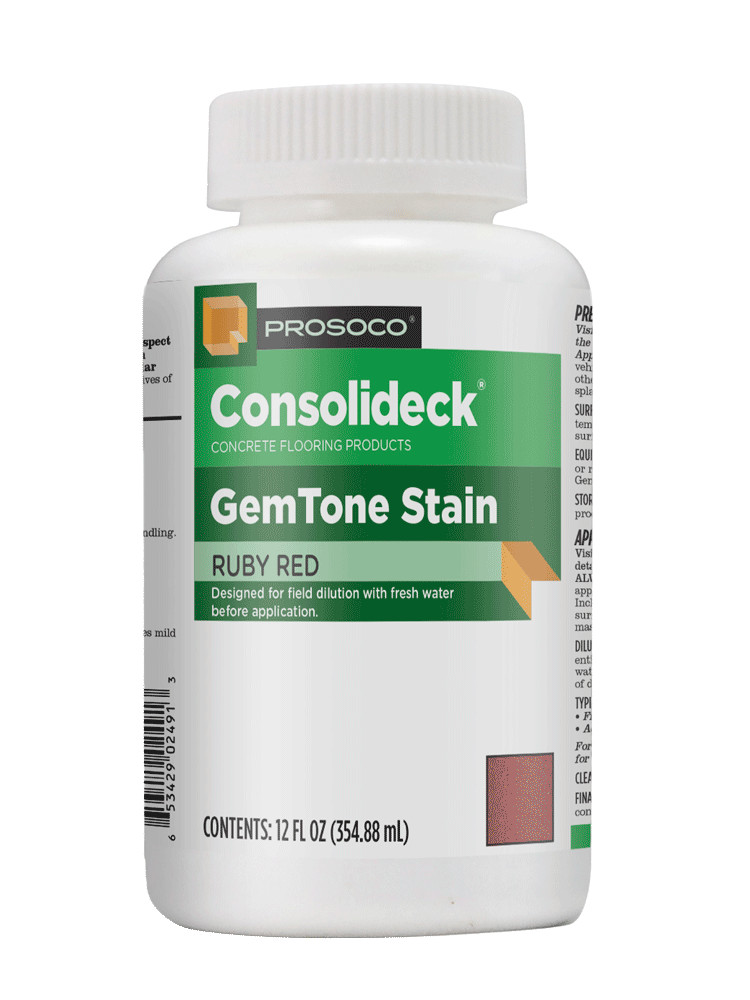 PROSOCO GemTone Stain | Translucent Color Interior Concrete Floor GEORGIA CLAY