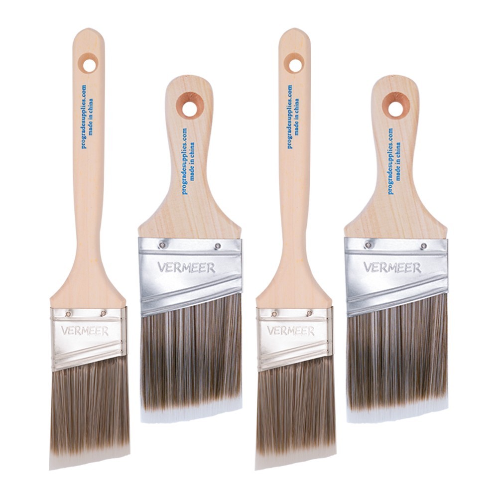 4-Pack Angle Brushes in Assorted Sizes for All Latex and Oil Paints & Stains