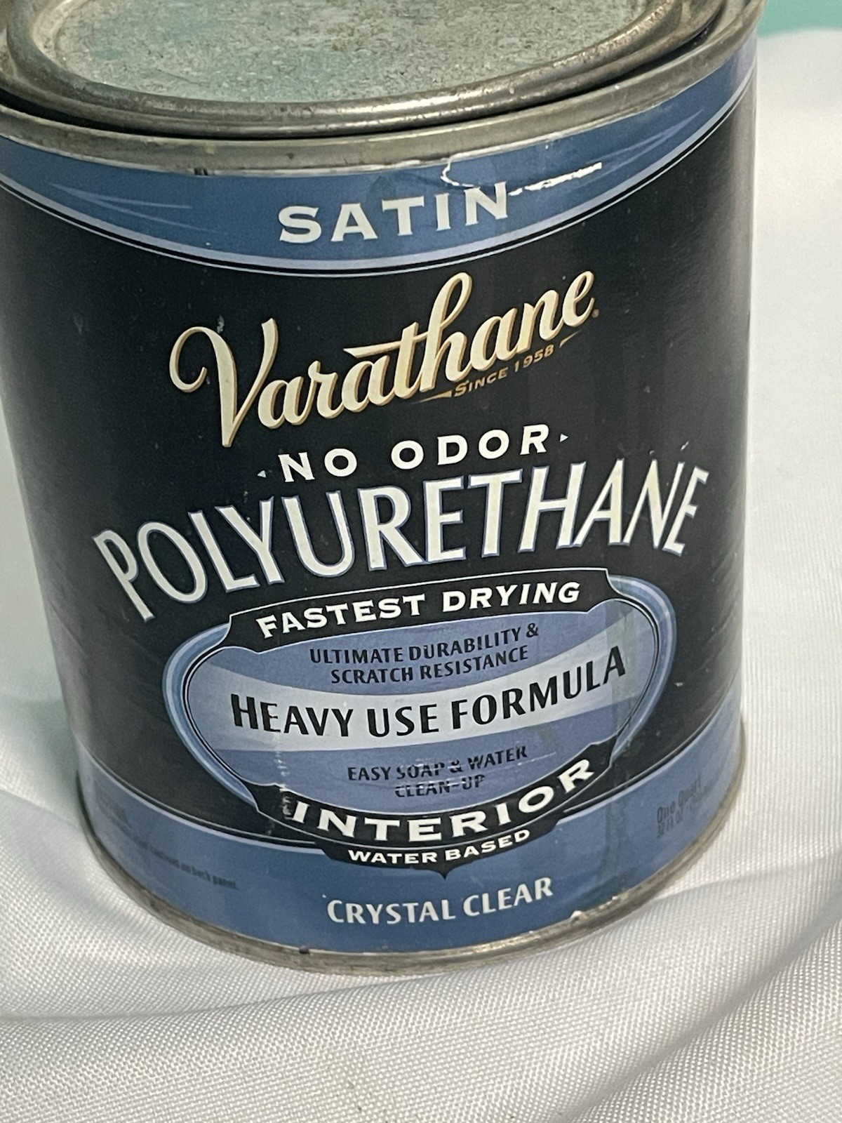 VARATHANE Interior Water Base ￼ Floor Finish Crystal Clear Satin 32oz