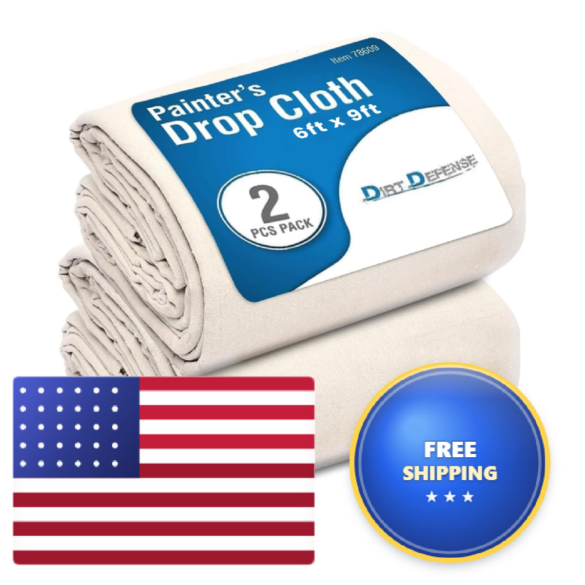 Drop Cloth Cotton Tarp Large Canvas Tarp For Art Supplies Drop Cloths For