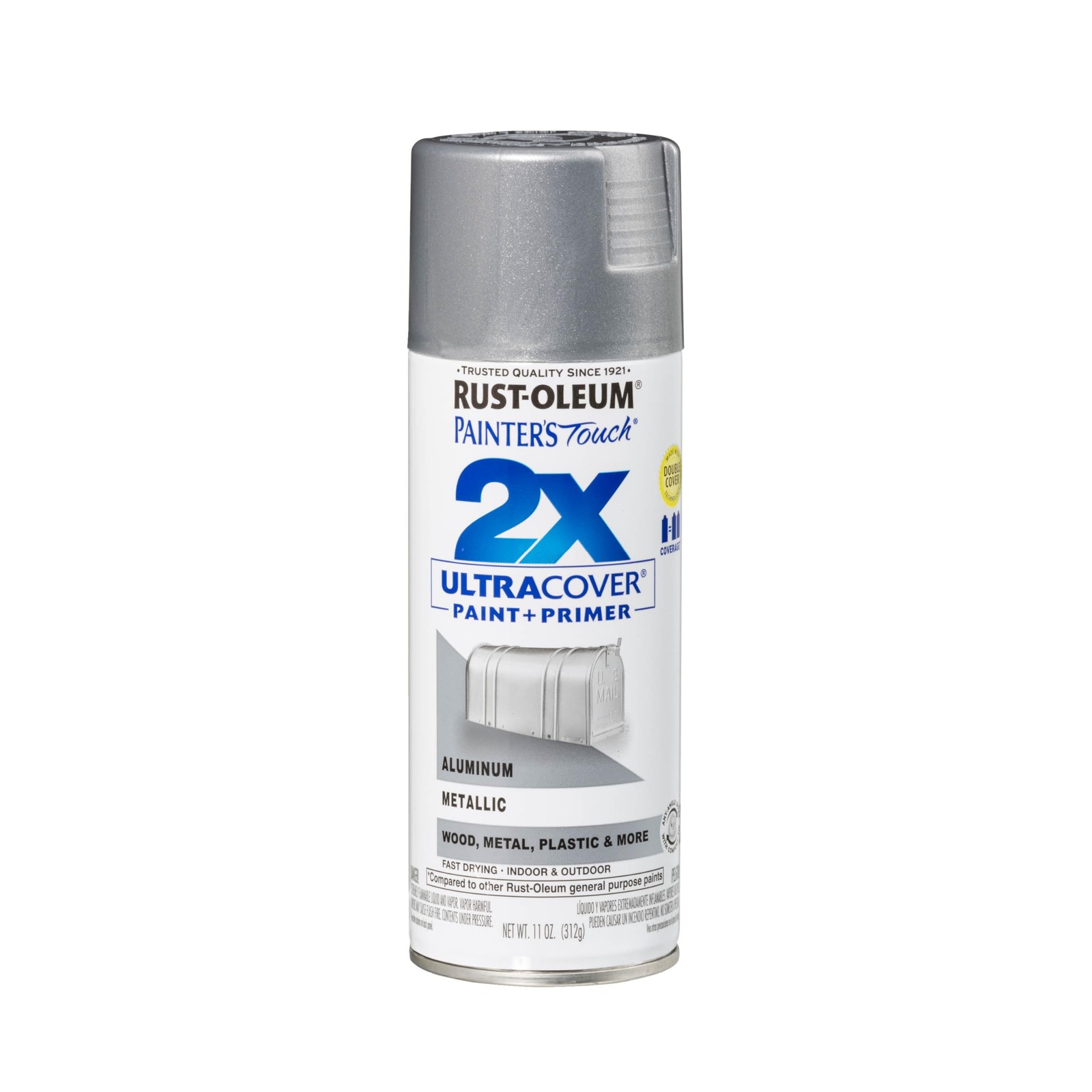 Rust-Oleum Painter’s Touch 2X Ultra 1 Ounce (Pack of 1), Metallic Aluminum