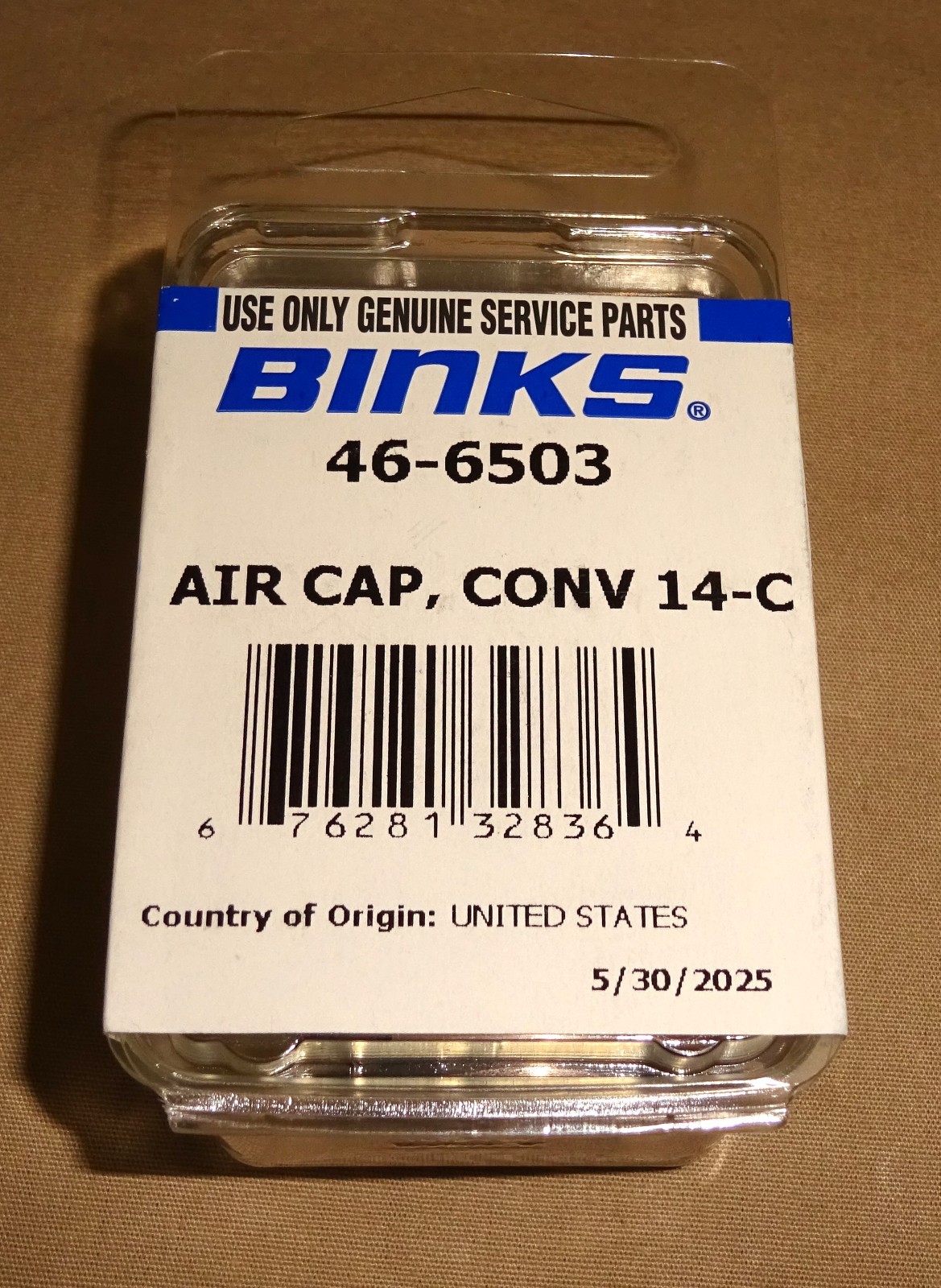 Binks 46-6503 Air Cap Conventional 14-C Genuine For Binks Spray Equipment NEW