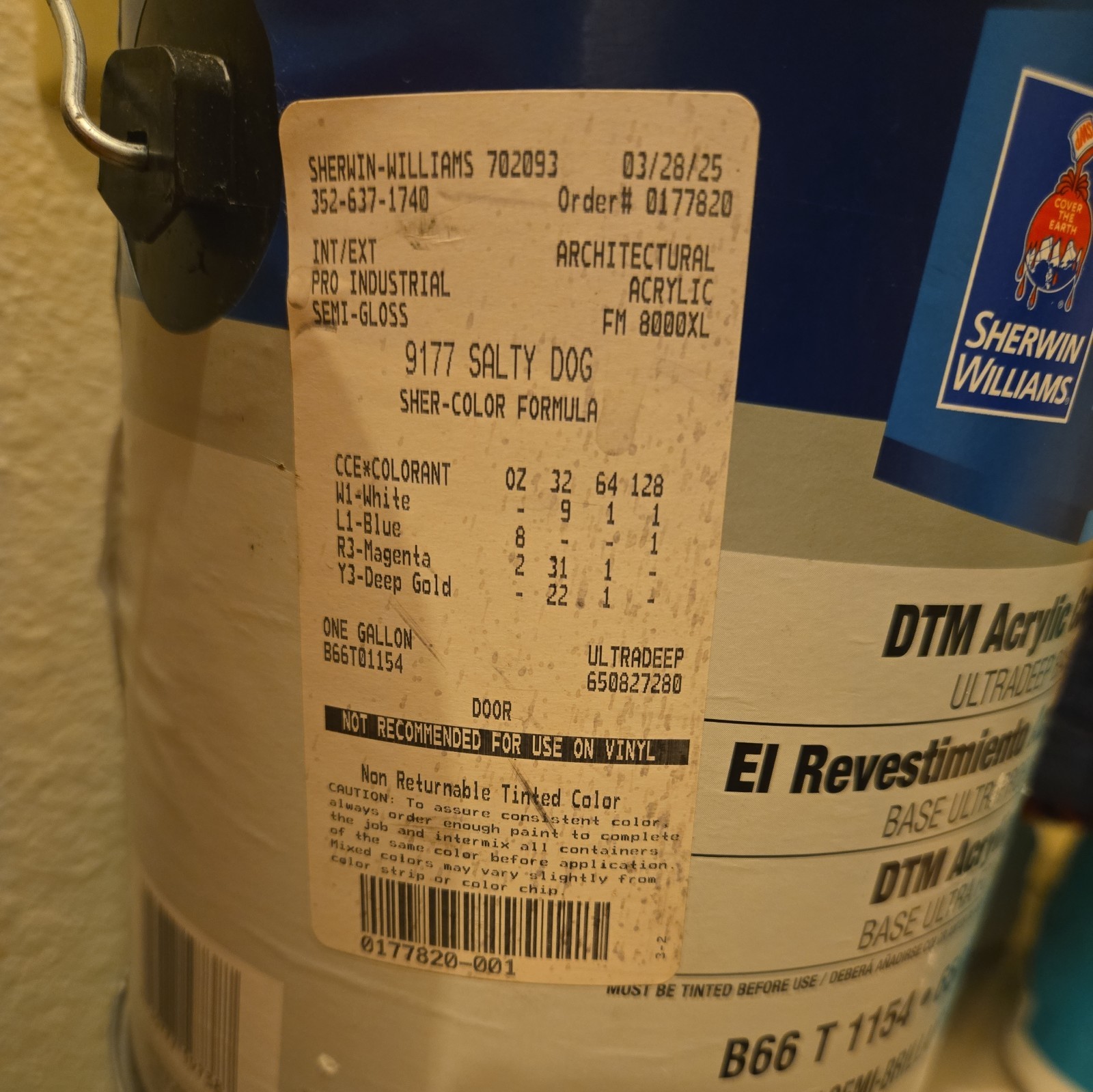 Sherwin WIlliams PRO Industrial Dtm Acrylic Coating Ultradeep Base /Semi/ Gallon