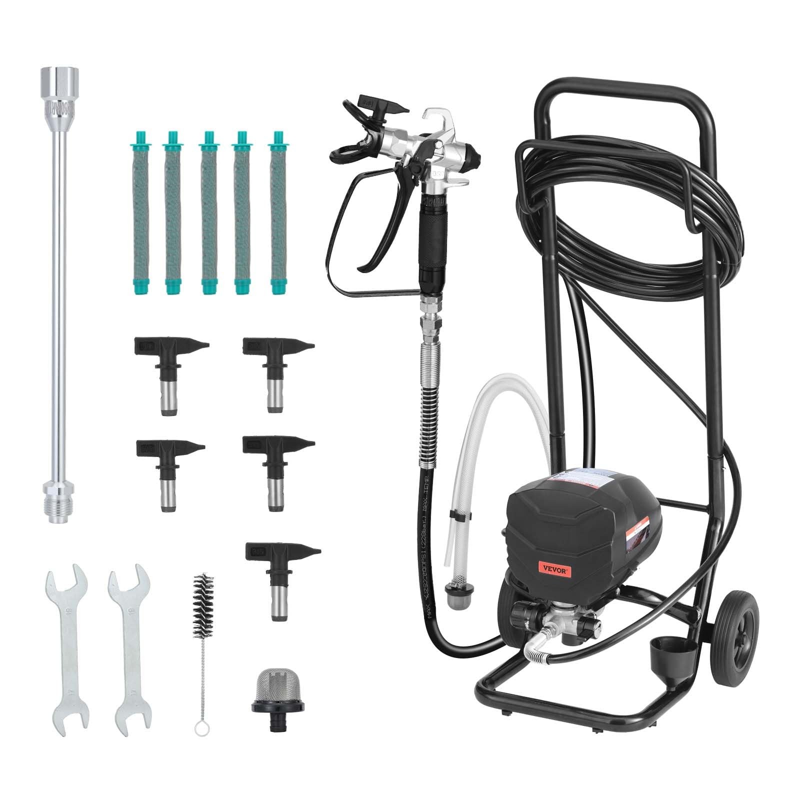 VEVOR Stand Airless Paint Sprayer, 650W, 3000PSI High Pressure Black