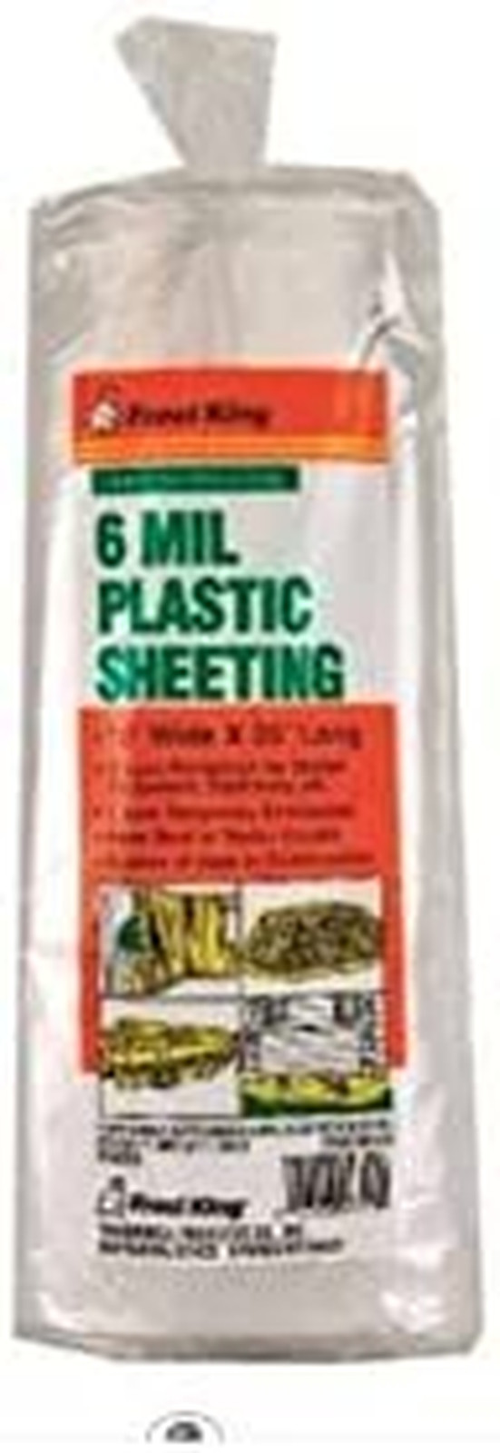 P1025/6W Polyethylene Sheeting, 10′ X 25′ X 6 Mil., Clear