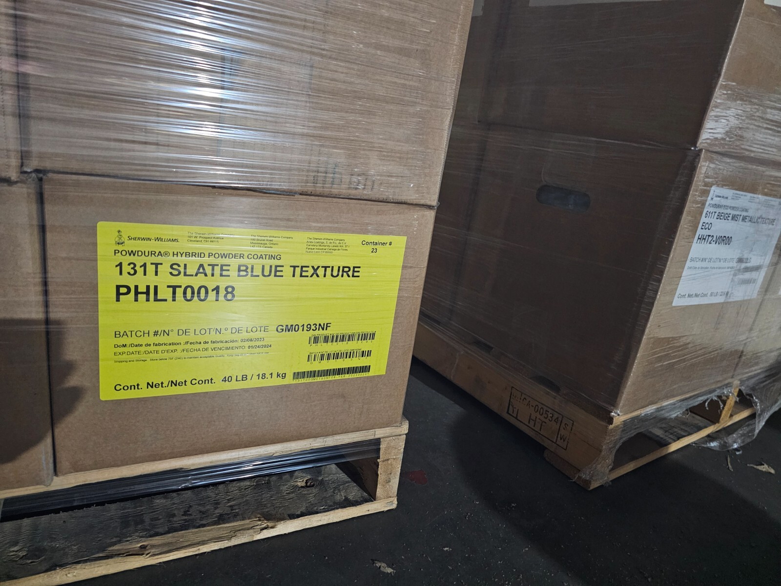 Sherwin Williams Powdura Hybrid powder coating, 131T Slate Blue texture- 40 Lbs