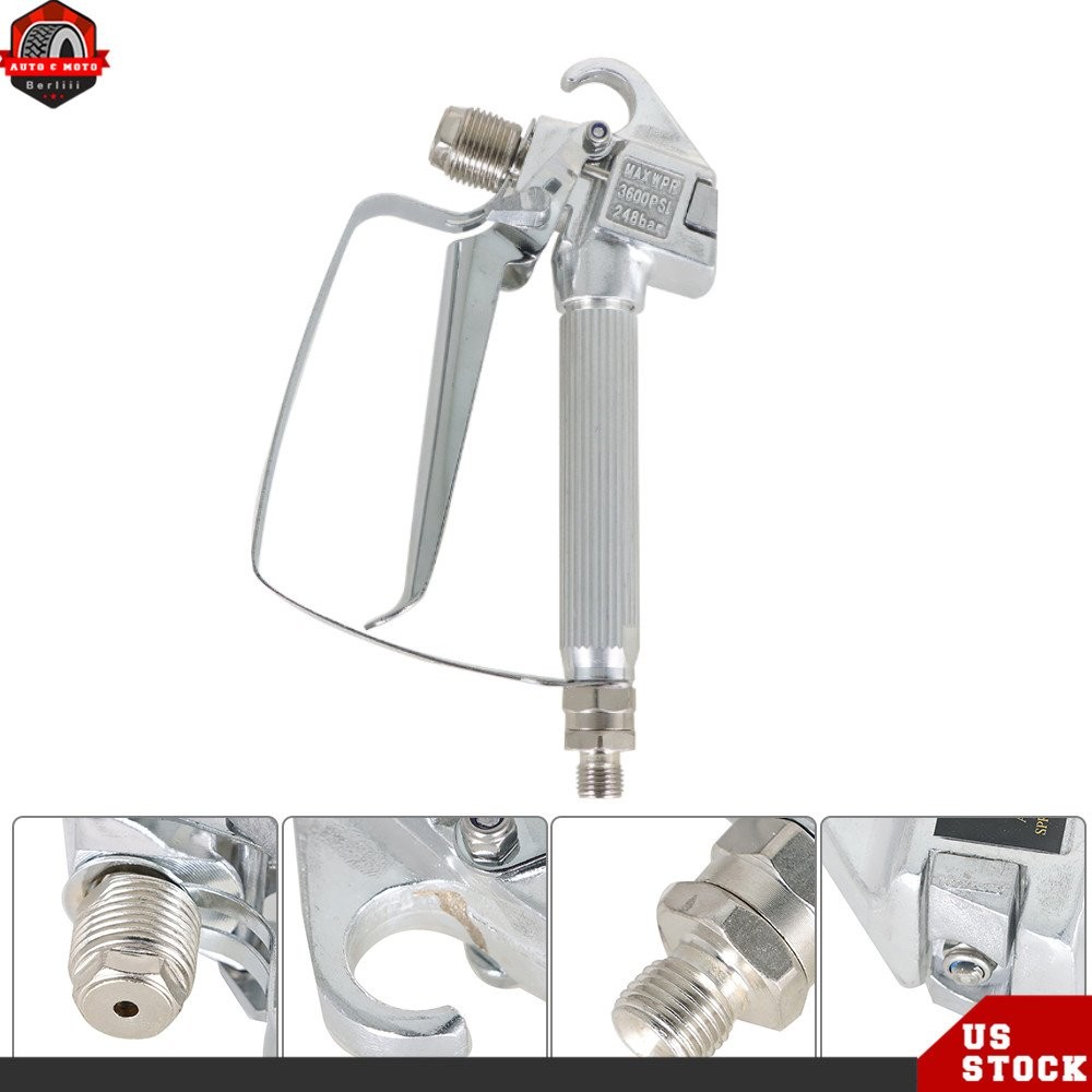 6 × 3600PSI Airless Paint Spray Gun w/ Tip&Tip Guard Sprayers For Sprayers
