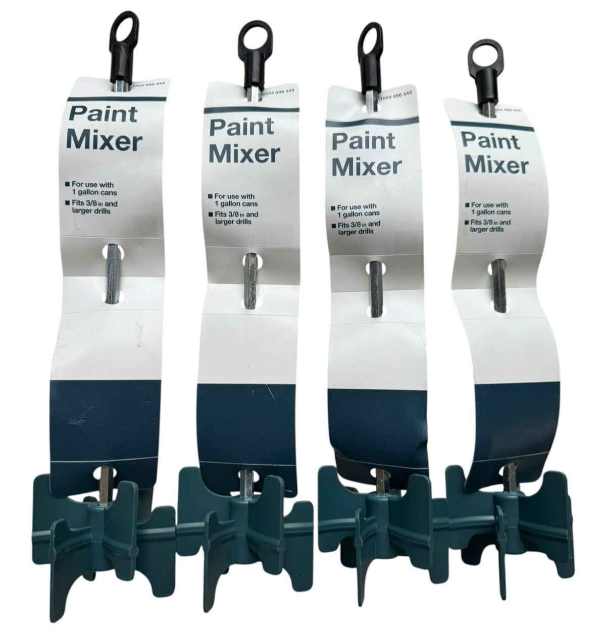 4 Pcs Paint Mixer Gallon Cans Drill Attachments – 1004 686 443 – For 3/8″ and Up