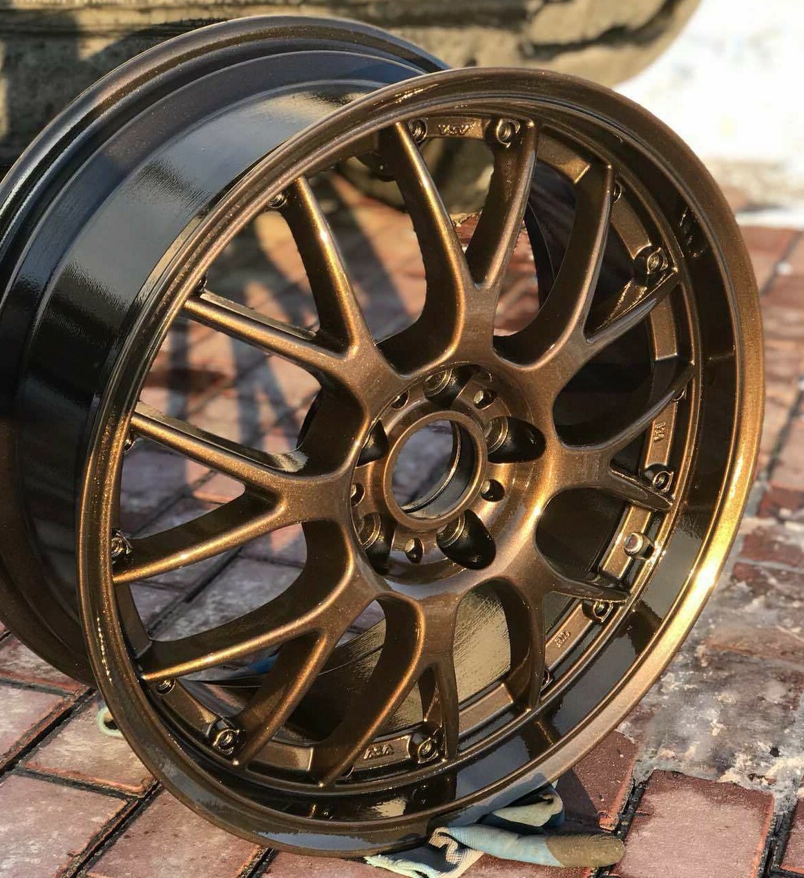 High Gloss BURST METALLIC BRONZE powder coating, 1Lb/450g