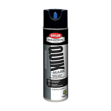 Krylon Industrial A03550007 Inverted Marking Paint, 17 Oz., Asphalt Black,