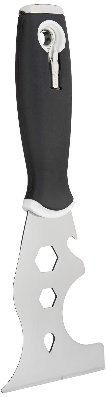 Amazon Basics 14-IN-1 Soft Grip Painters Tool with Hammer 3″, one pack, Black