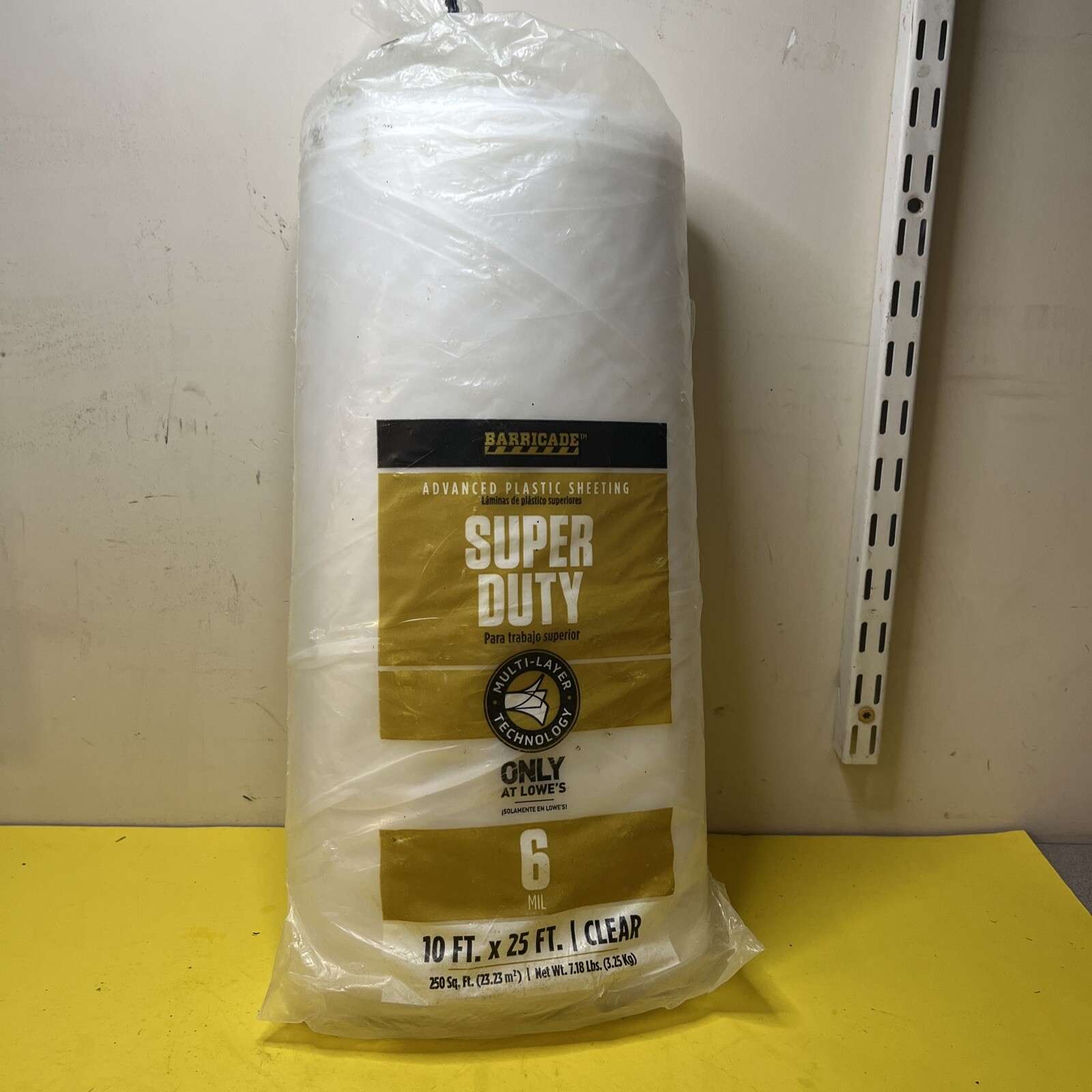 10-Ft x 25′ x 6-Mil Clear Plastic Sheeting Crawl-Space Concrete Protector Cover