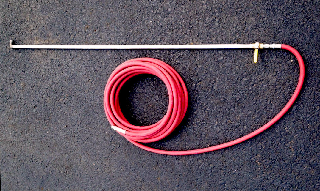 6′ NAC Aluminum Spray Wand / 125′ Hose Combo for Sealcoating—1/2″