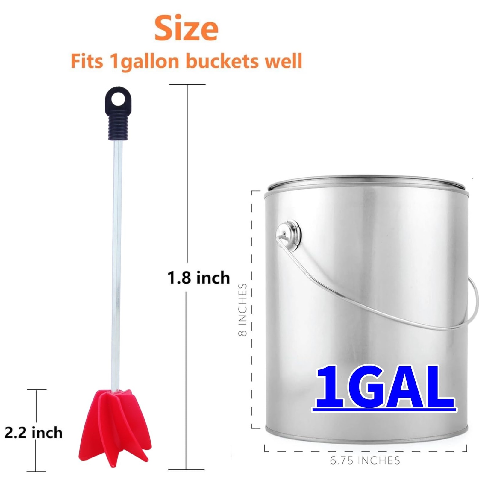6 Pack 11.8 Inch 3 Sizes Paint Mixer 1 Gallon Paint Mixer for Drill Resin