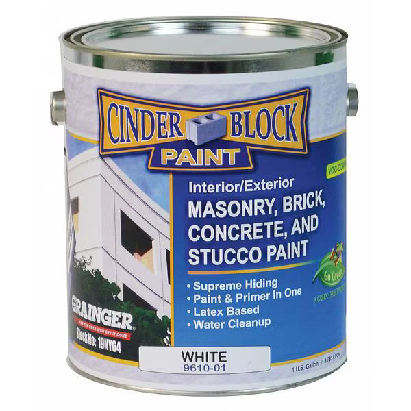Rae Exterior Paint, Flat, Water Base, White, 1 gal 9610-01 Rae 9610-01 1 gal
