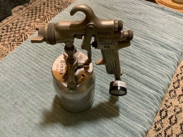 Vintage Binks Model 62 paint Spray gun Automotive everything works