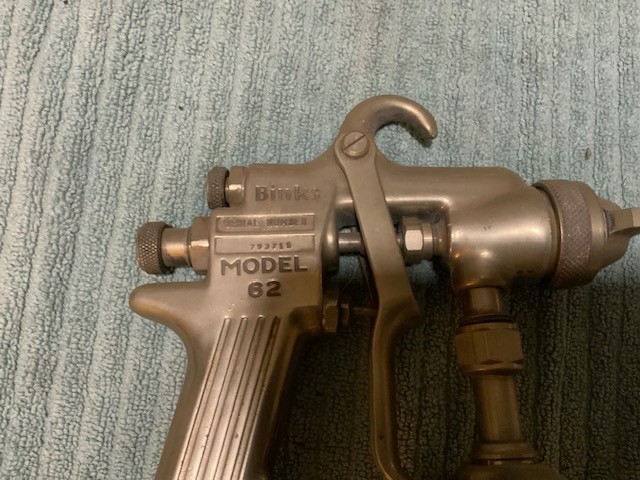 Vintage Binks Model 62 paint Spray gun Automotive everything works