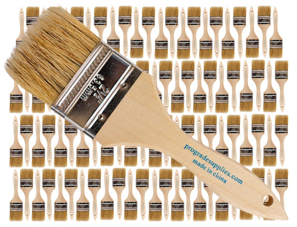 Pro Grade – Chip Paint Brushes – 96 Ea 2.5 Inch Chip Paint Brush