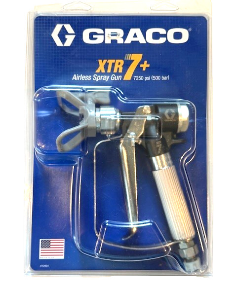 Graco XTR7+ Airless Spray Gun Round Handle 4-Finger Trigger XTR724 w/ 519 tip