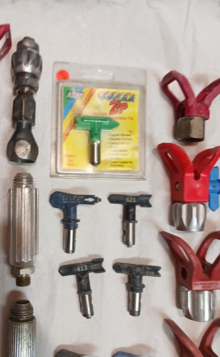 Paint Spray Gun, Tips & Various Parts New And Used – Untested – READ!