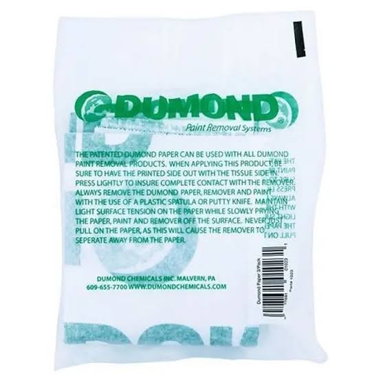 Dumond Chemicals 1023 Peel Away Laminated Paper 3-Pack NEW