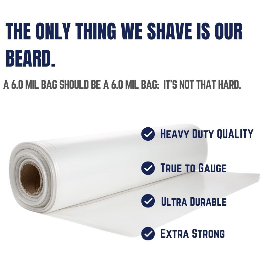 Plasticplace Extra Heavy Clear Plastic Sheeting, 6 Mil, 1 Roll / case