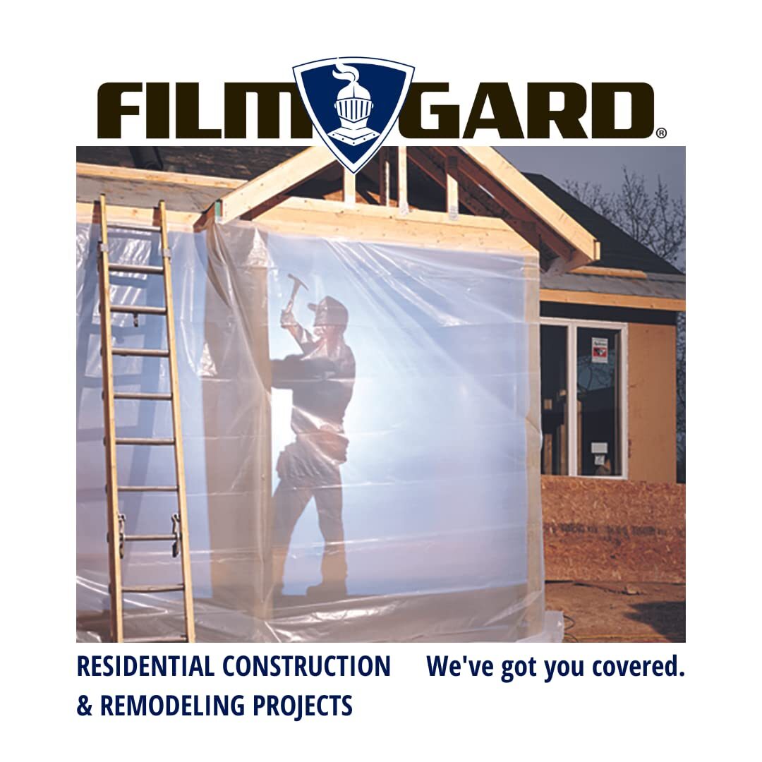 10x25x4 MIL Clear Polyethylene Sheeting for Construction Landscaping Projects