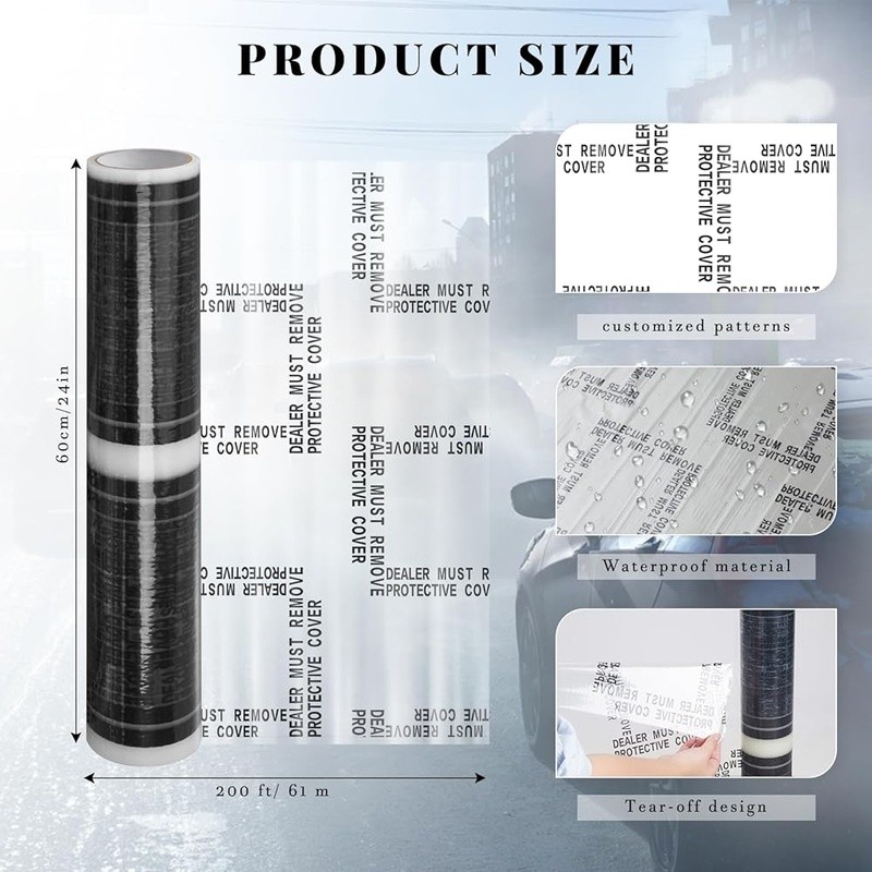 Auto Adhesive Plastic Floor Mat Protective Film Roll 24×200 Durable Easy Install
