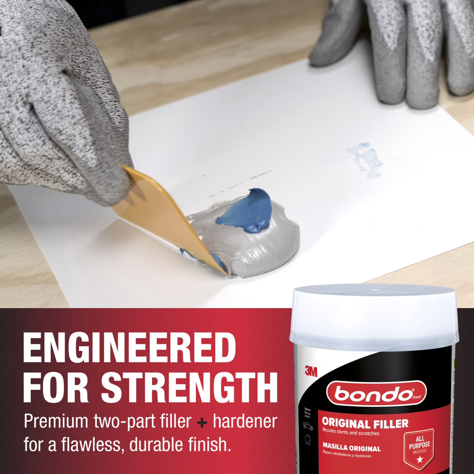 (2 pack) Bondo Lightweight Filler, 262T, 1 Quart