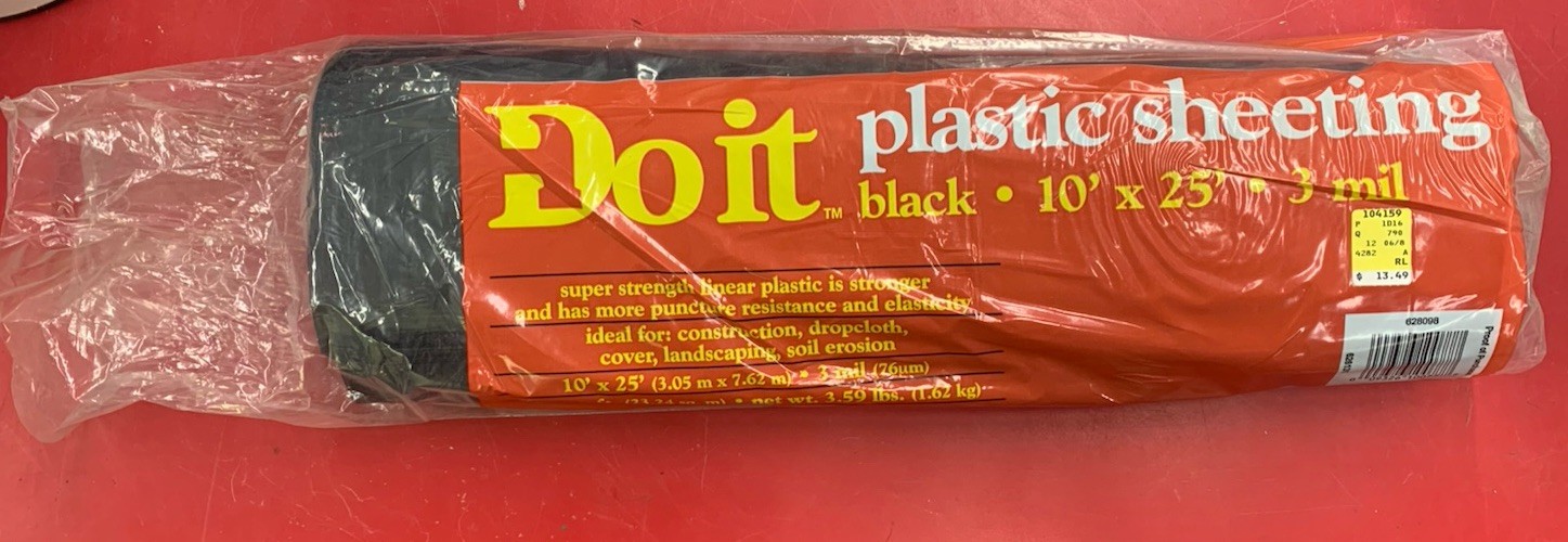 Black Plastic Sheeting 3 Mil 10 Ft. X 25 Ft.