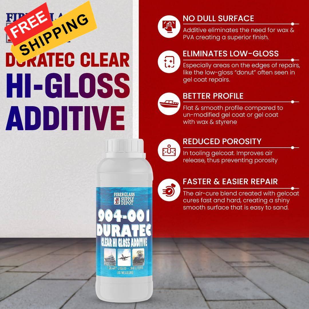 904-001 Duratec Clear Hi-Gloss Additive for Gelcoat (Quart) Orange