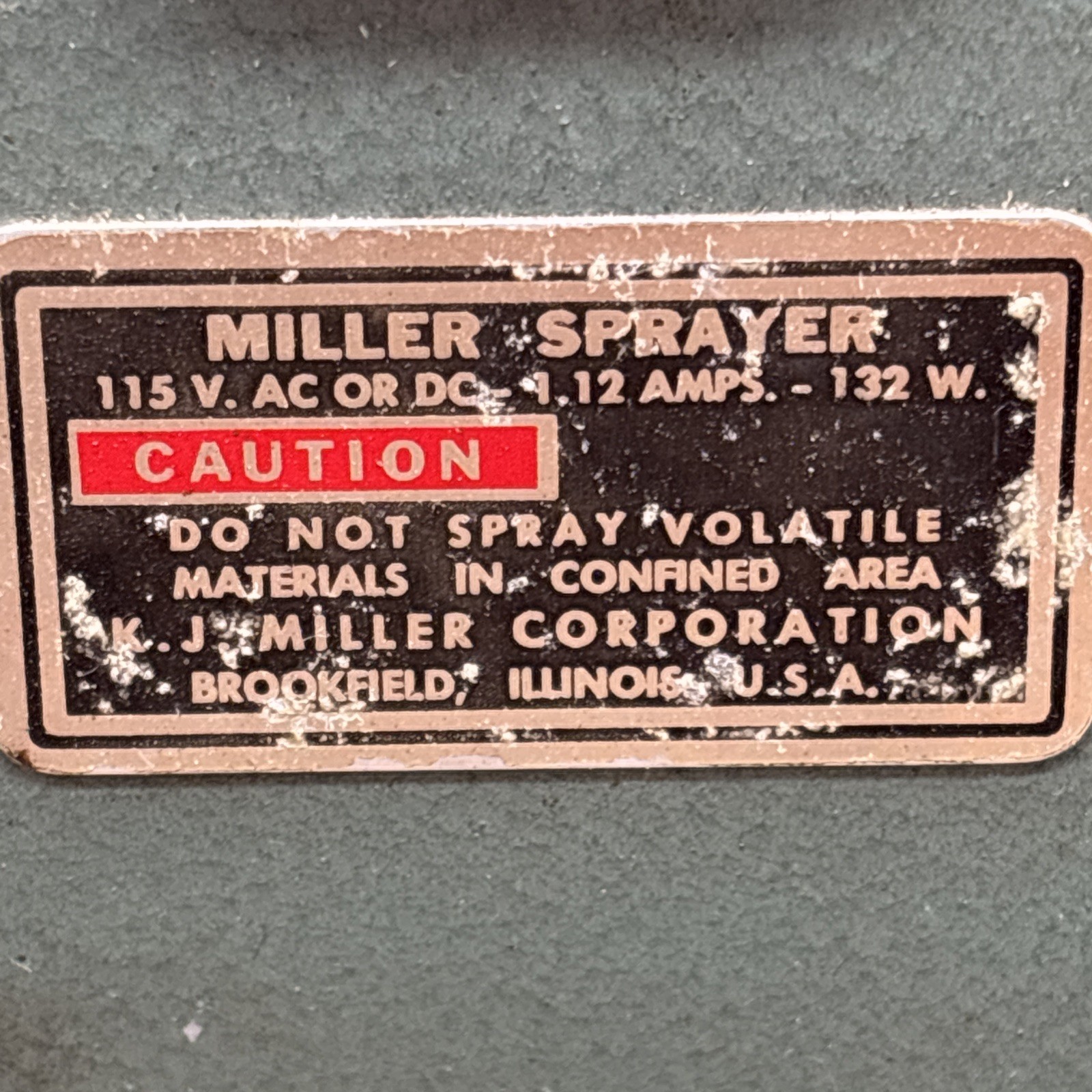 Antique Atlas Sprayer Outfit Machine by K.J. Miller Corp. Working Great