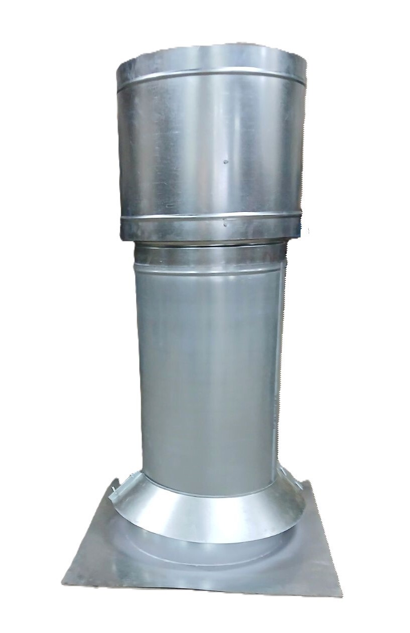 Paint Spray Booth Exhaust Stack Kits – 20′ Pipe, Damper Cap, Flange, Collar
