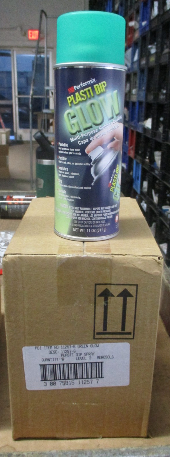 1 CASE PERFORMIX 11257 Plasti Dip Spray Green Glow Multi Purpose 11oz Spray