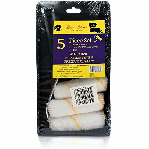 Paint Tray Set,4″Paint Roller,Foam Roller,Paint Roller Brush Roller ( 5 Pack )