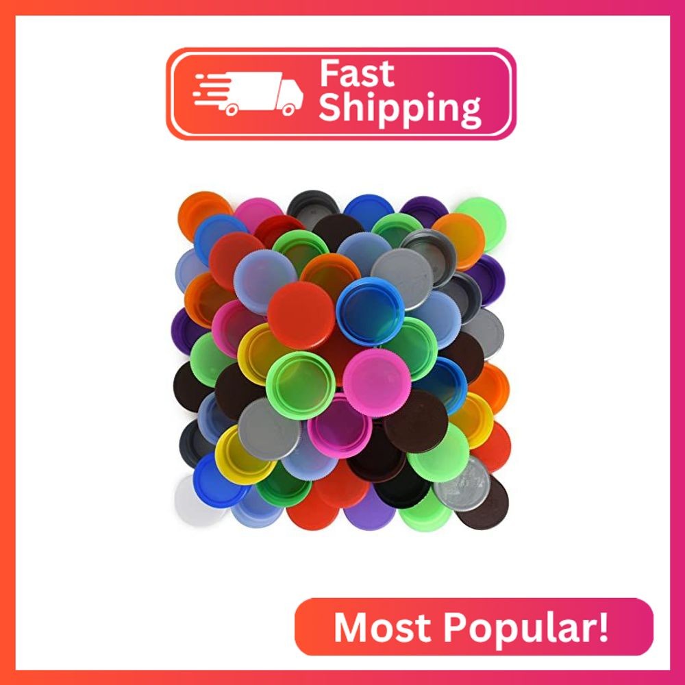 HAIOPS Plastic Bottle Caps 100pcs Mixed Color DIY Crafts