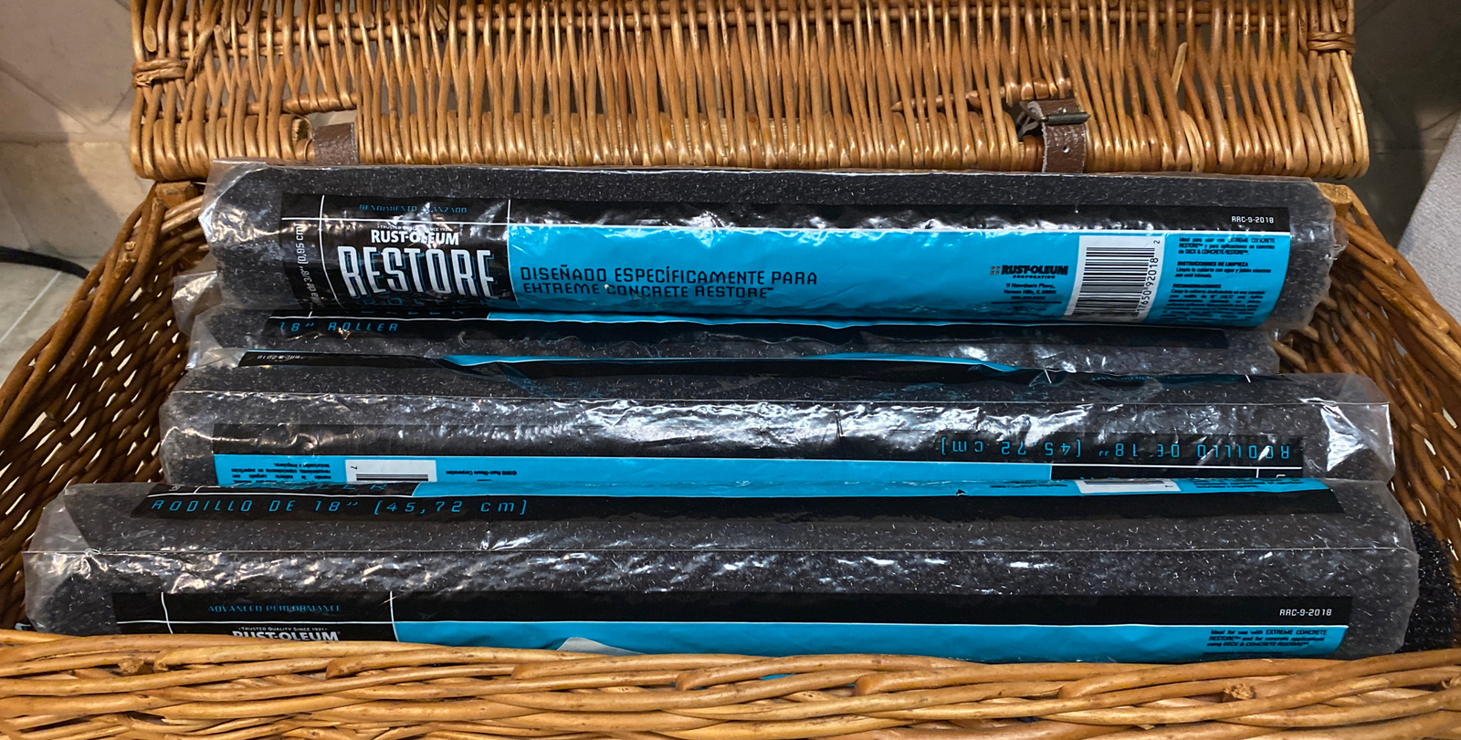 10-Pack RUST-OLEUM 92018 Restore 18″ Roller, 3/8″ Nap, Extreme Concrete Restore