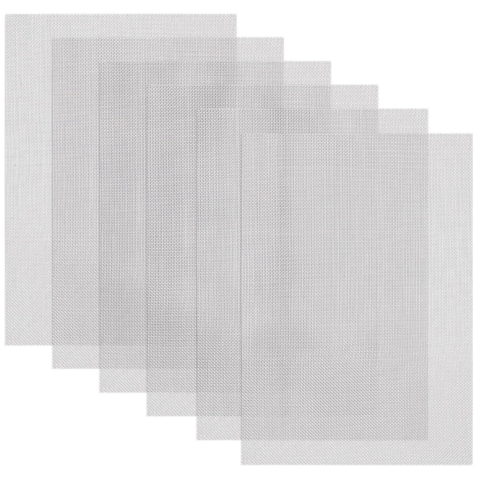 304 Stainless Steel Wire Mesh Screen, 6 Pack 11.8 x 8.2 inches, silvery