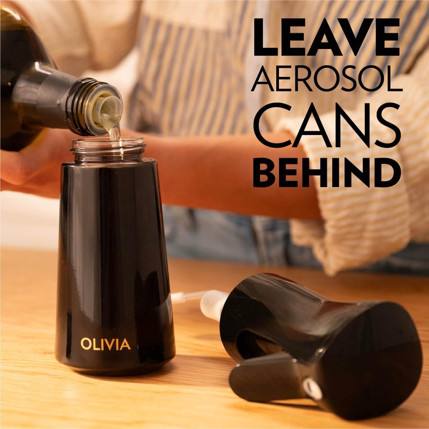 OLIVIA SIGNATURE Oil Sprayer Bottle with Fine Mist Flairosol Technology