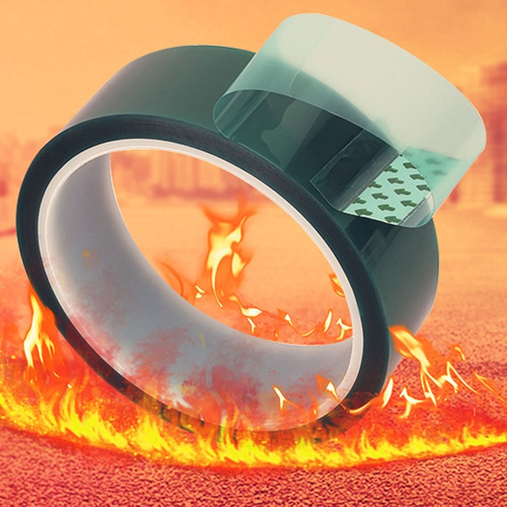 Green Polyester Tape, High Temp Masking Tape, Powder Coating, Adhesive JQ
