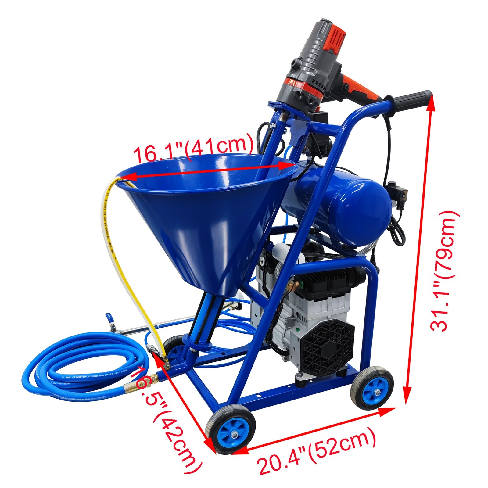 220V Putty Spraying Machine Single Motor Polyurethane Foam Machine 50L Hopper