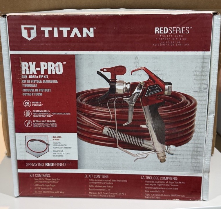 Titan RX Pro Airless Paint Sprayer Gun Hose Tip Kit w/ Whip Hose 0538030 0538033