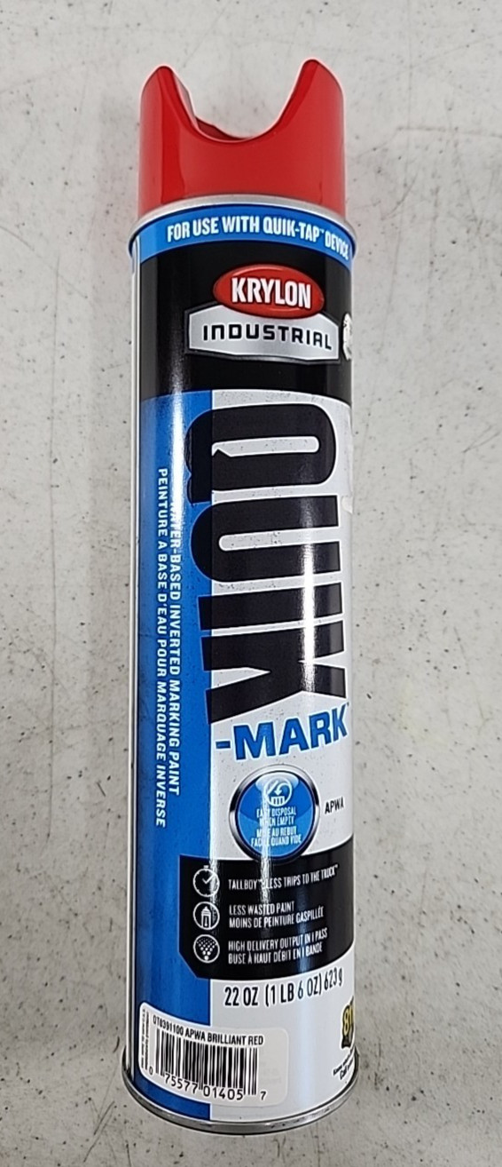 Marking Paint Krylon QUIK-MARK Inverted Water-Base 22oz Brilliant Red (15)
