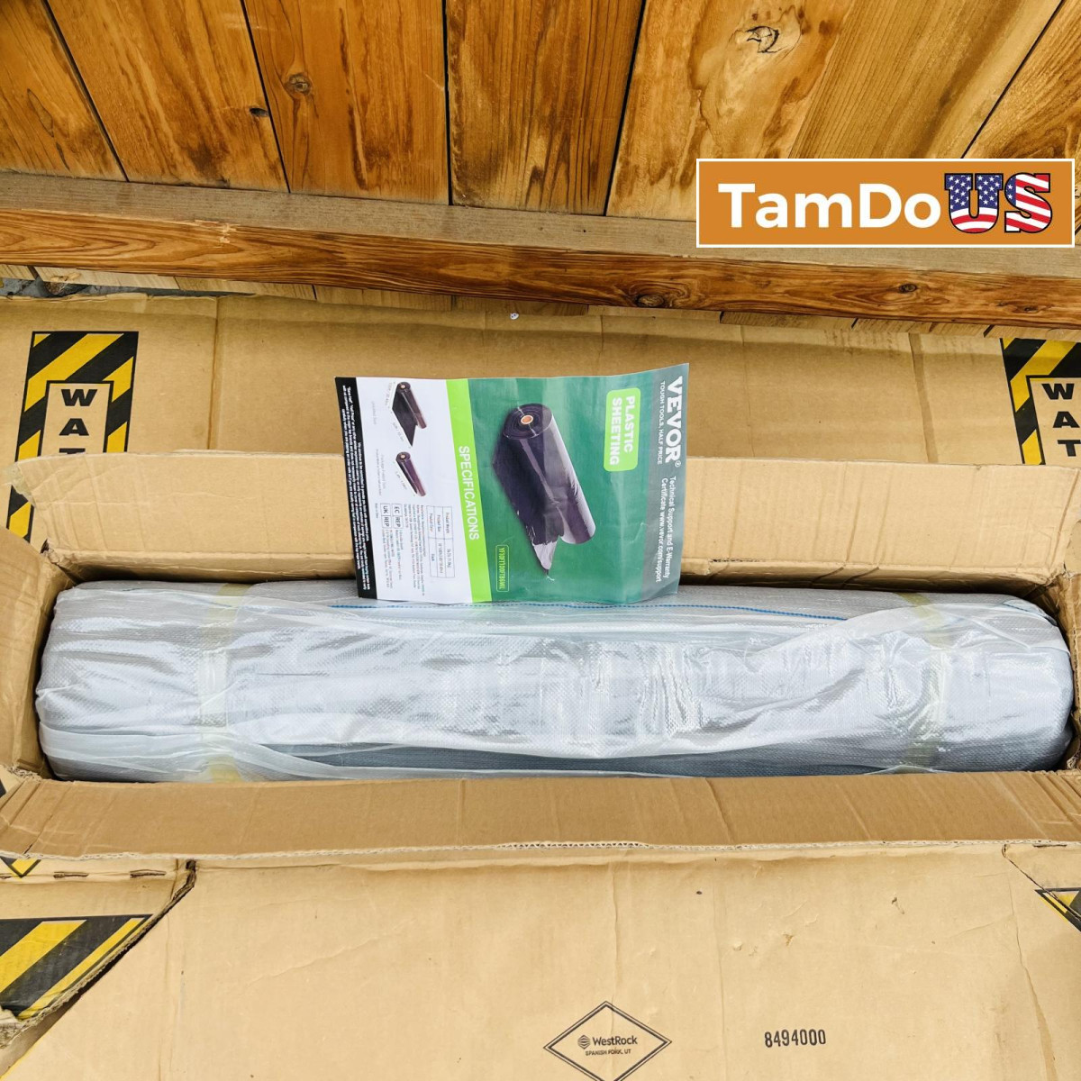 Vevor Plastic Sheeting 10′ x 100′ Black 6 Mil Heavy Duty Poly Roll Vapor Barrier