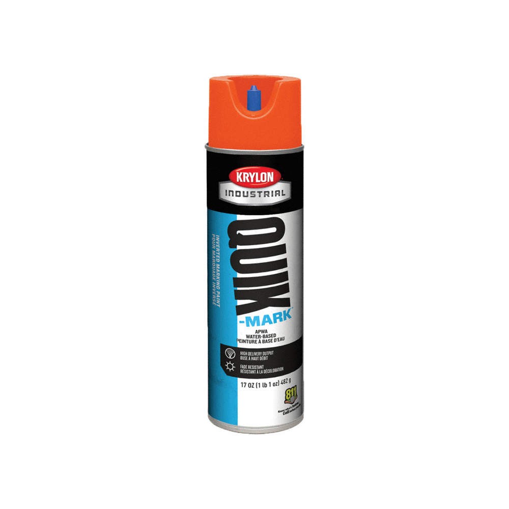 KRYLON INDUSTRIAL A03905004 Marking Paint,20 oz,Orange 38EL37
