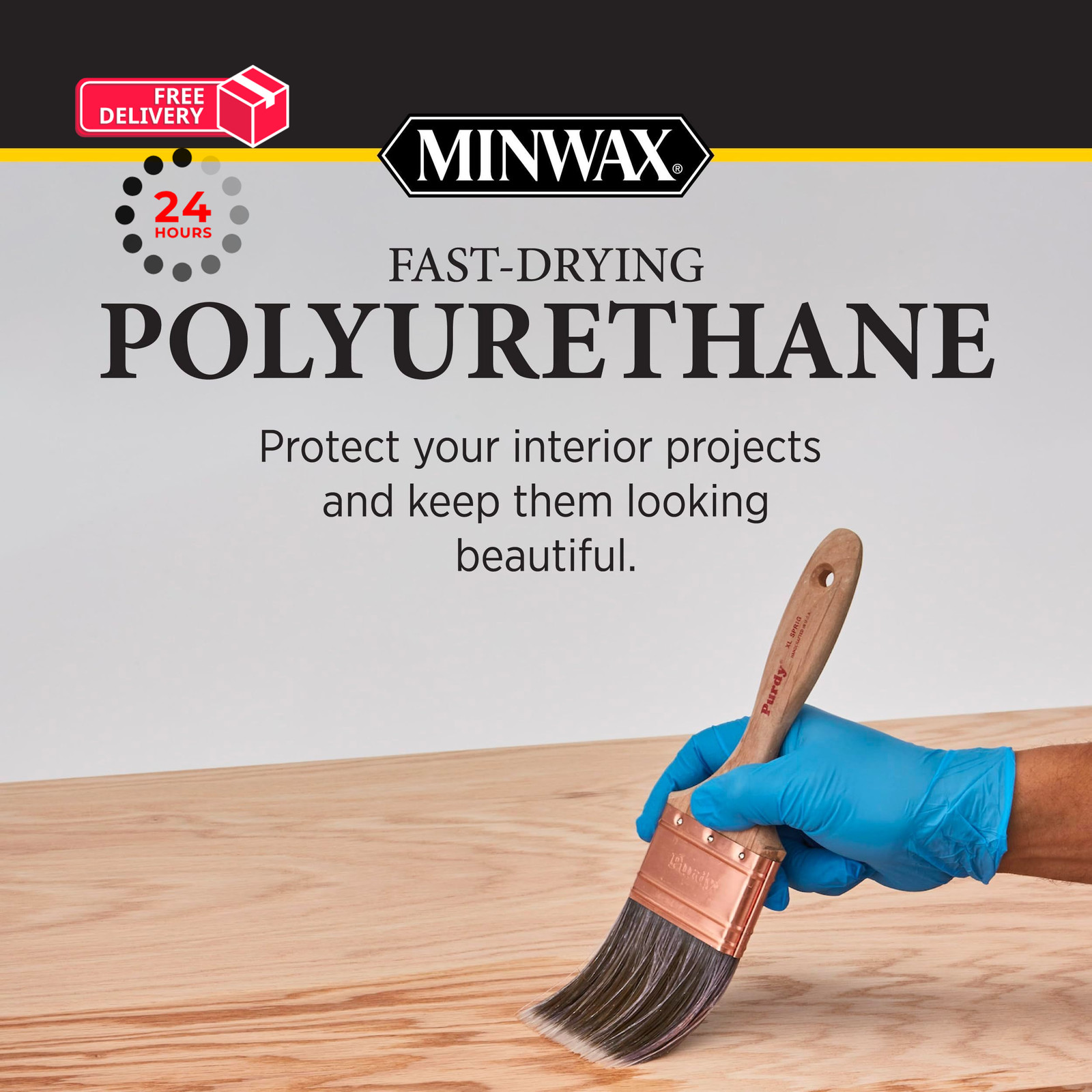 Minwax Fast Drying Polyurethane Spray, 11.5 oz (Pack of 1), Semi-Gloss