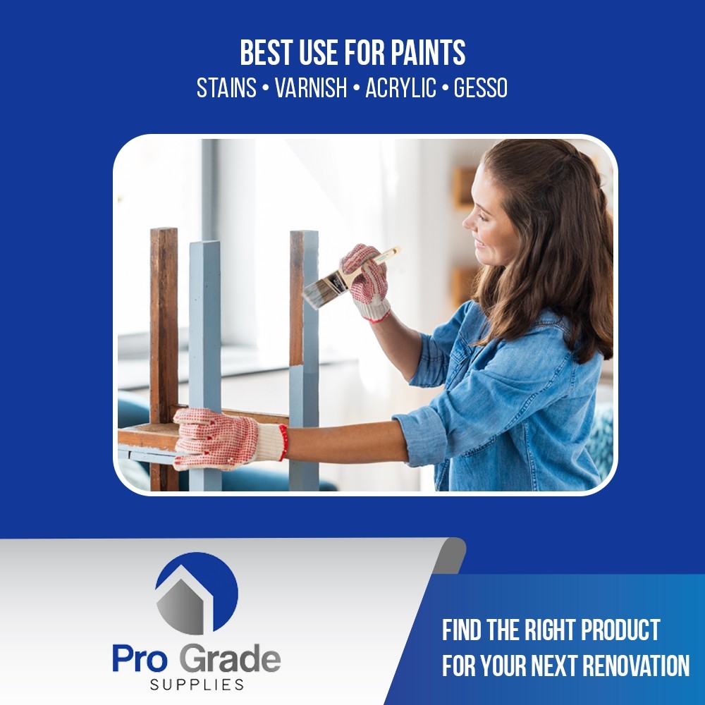 Pro Grade – Paint Brushes – 2Ea 3″ Flat Brushes