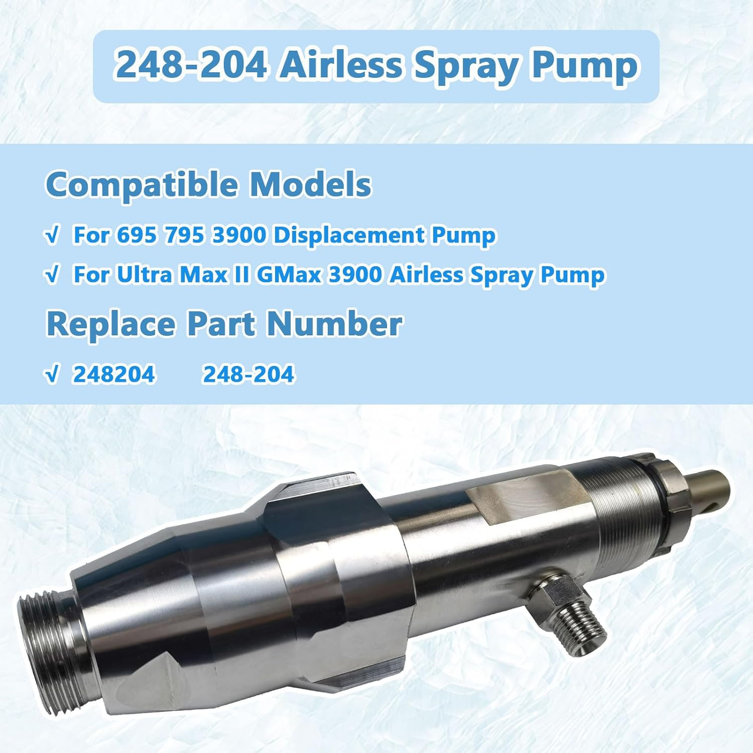 248204 Airless Spray Pump Compatible with Graco Ultra Max II Gmax 695 795 Gmax 3