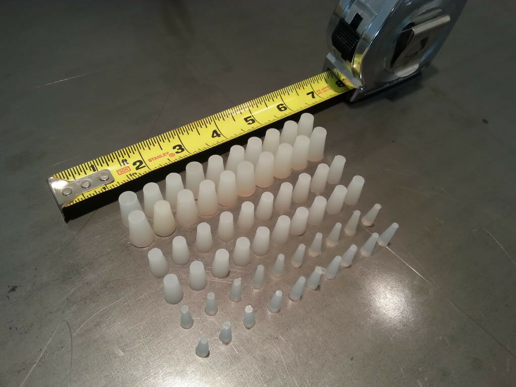 Silicone Tapered Plugs for Powder Coating/Painting – 60 Piece Kit